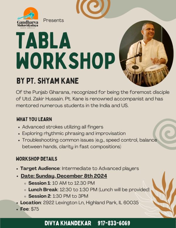 Tabla workshop poster Tabla workshop poster